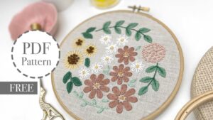 Free Embroidery Pattern For Beginners How To Embroider Flowers Easy