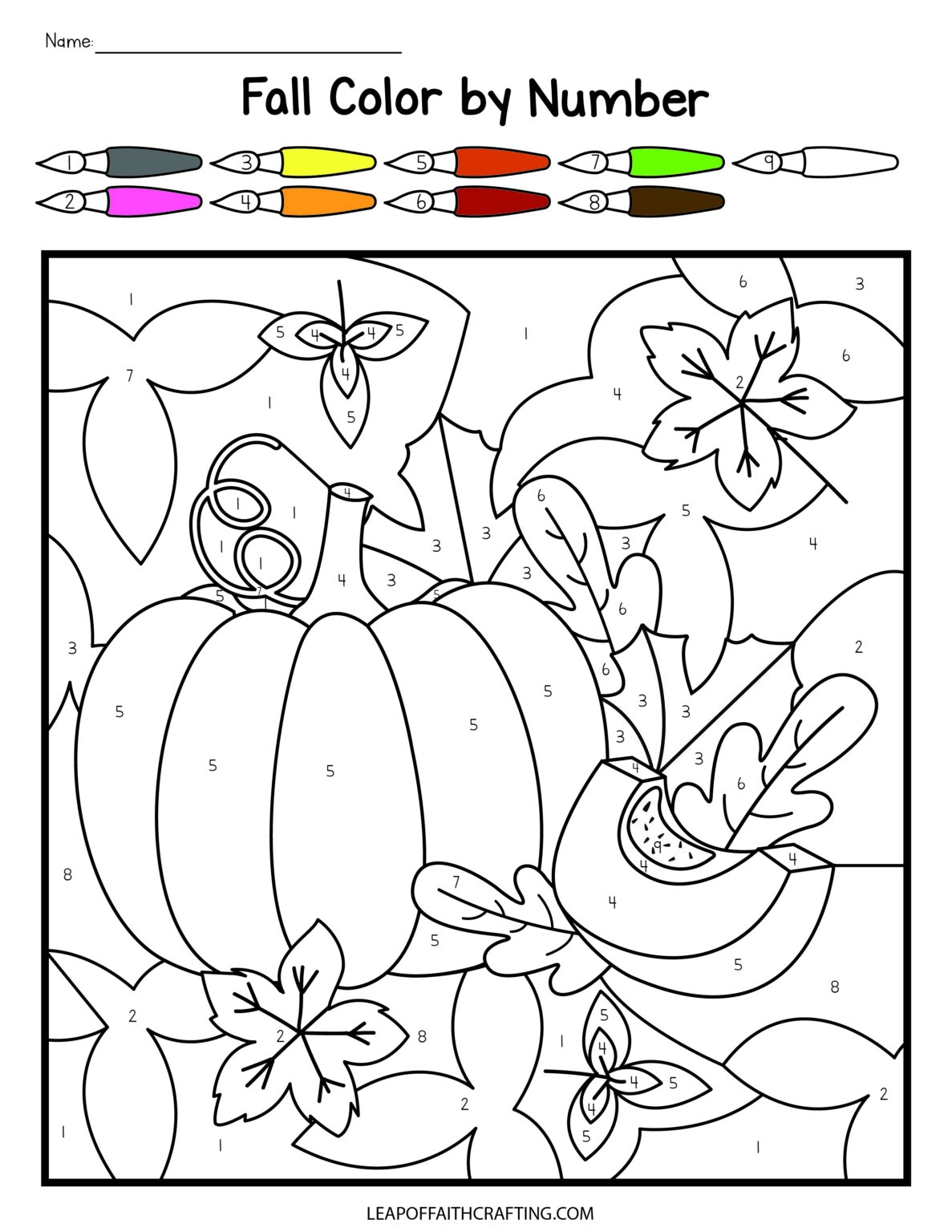 Free Printable Color By Number Pages