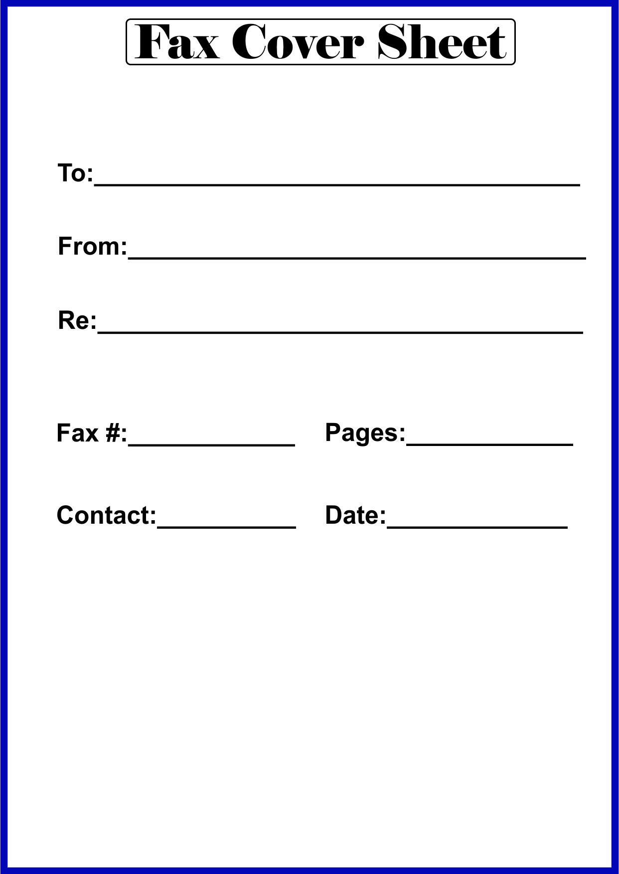 Free Fax Cover Sheet PDF PDF Format 