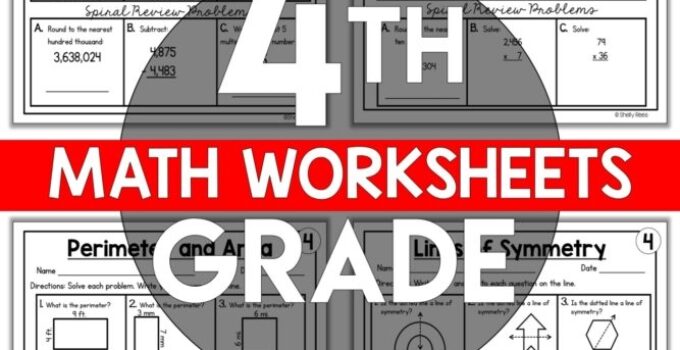 Free Printable Math Worksheets For Fourth Graders