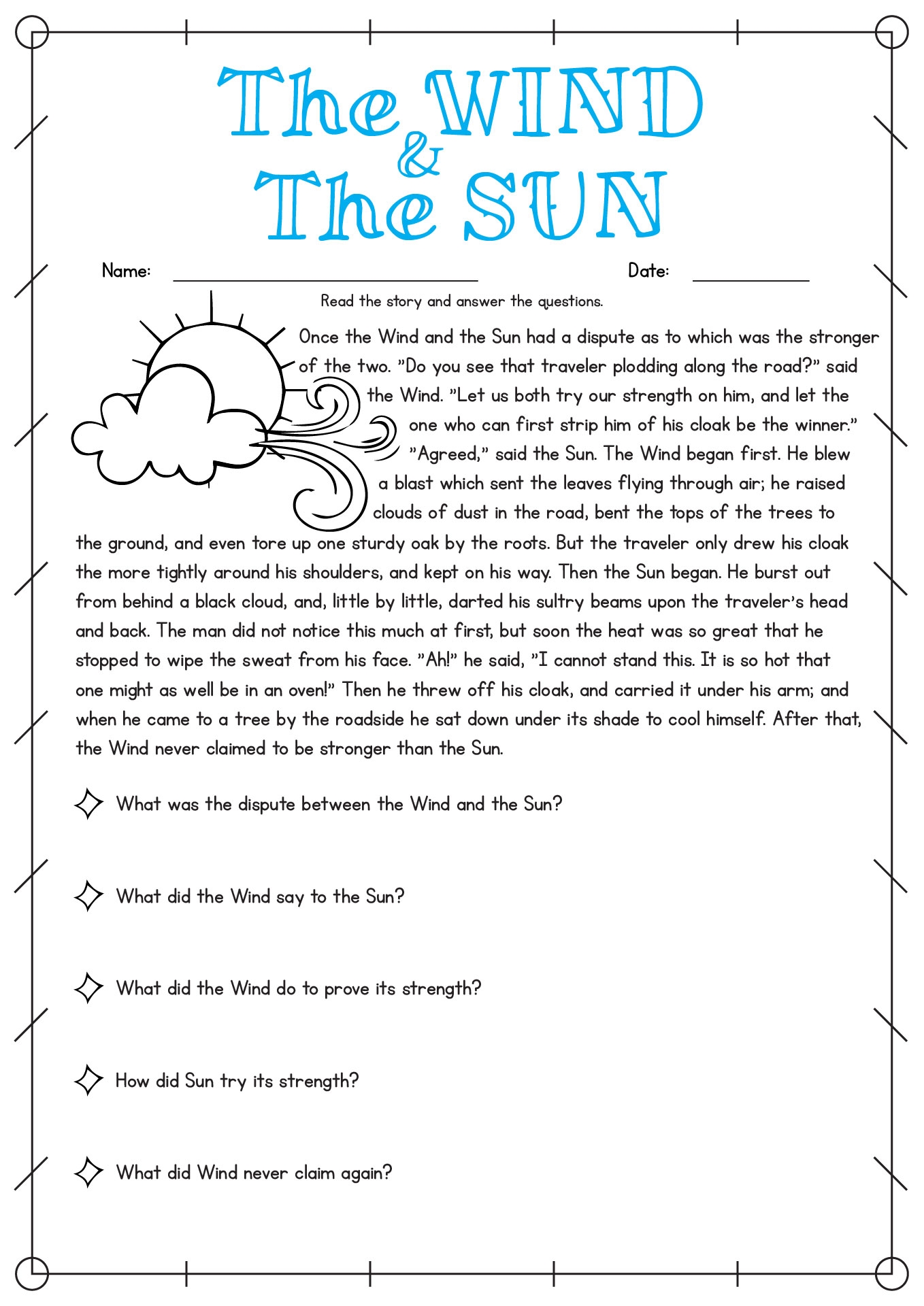 Free Free Printable 4th Grade Reading Comprehension Worksheet Download 