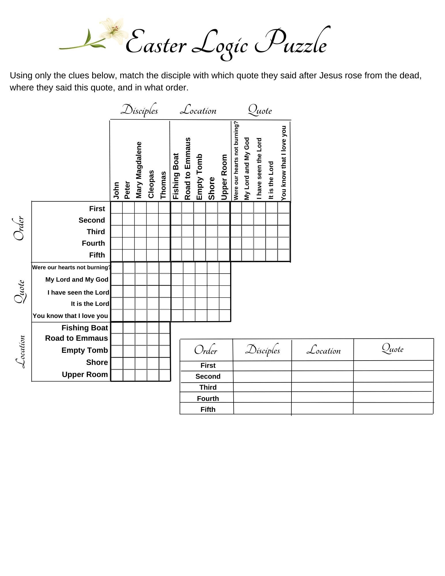 Free Printable Puzzles For Adults Logic