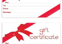 Free Printable Blank Gift Certificate Templates