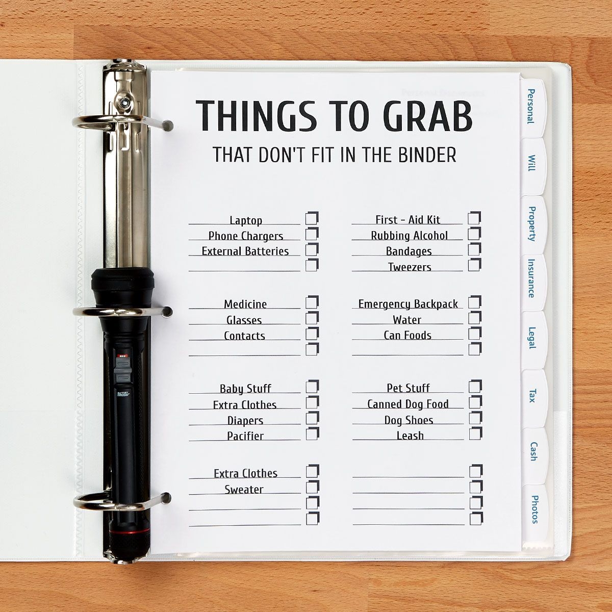 Free Grab And Go Binder Printables