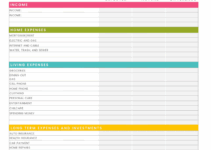 Free Printable Budget Worksheets For Household