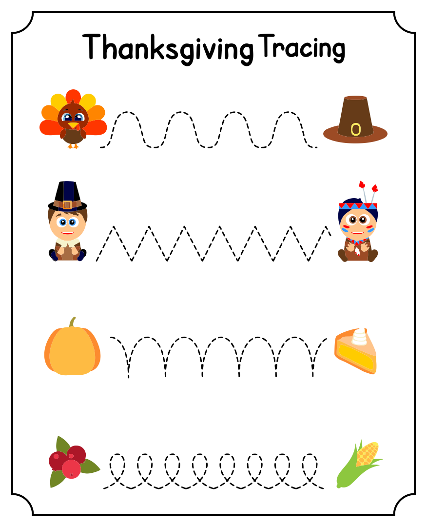 Free Printable Thanksgiving Worksheets For Kindergarten