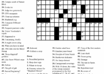 Free Printable Crossword Puzzles La Times
