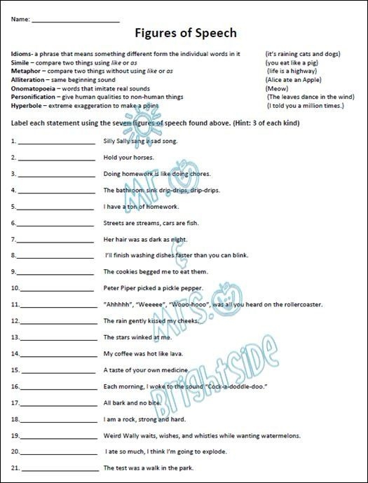 Free Language Arts Worksheets 6th Grade Language Worksheets