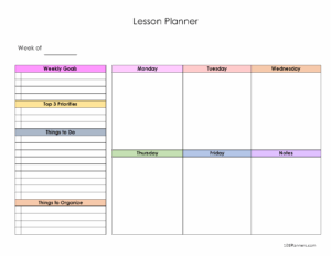 FREE Lesson Plan Template Word Editable PDF Image Excel