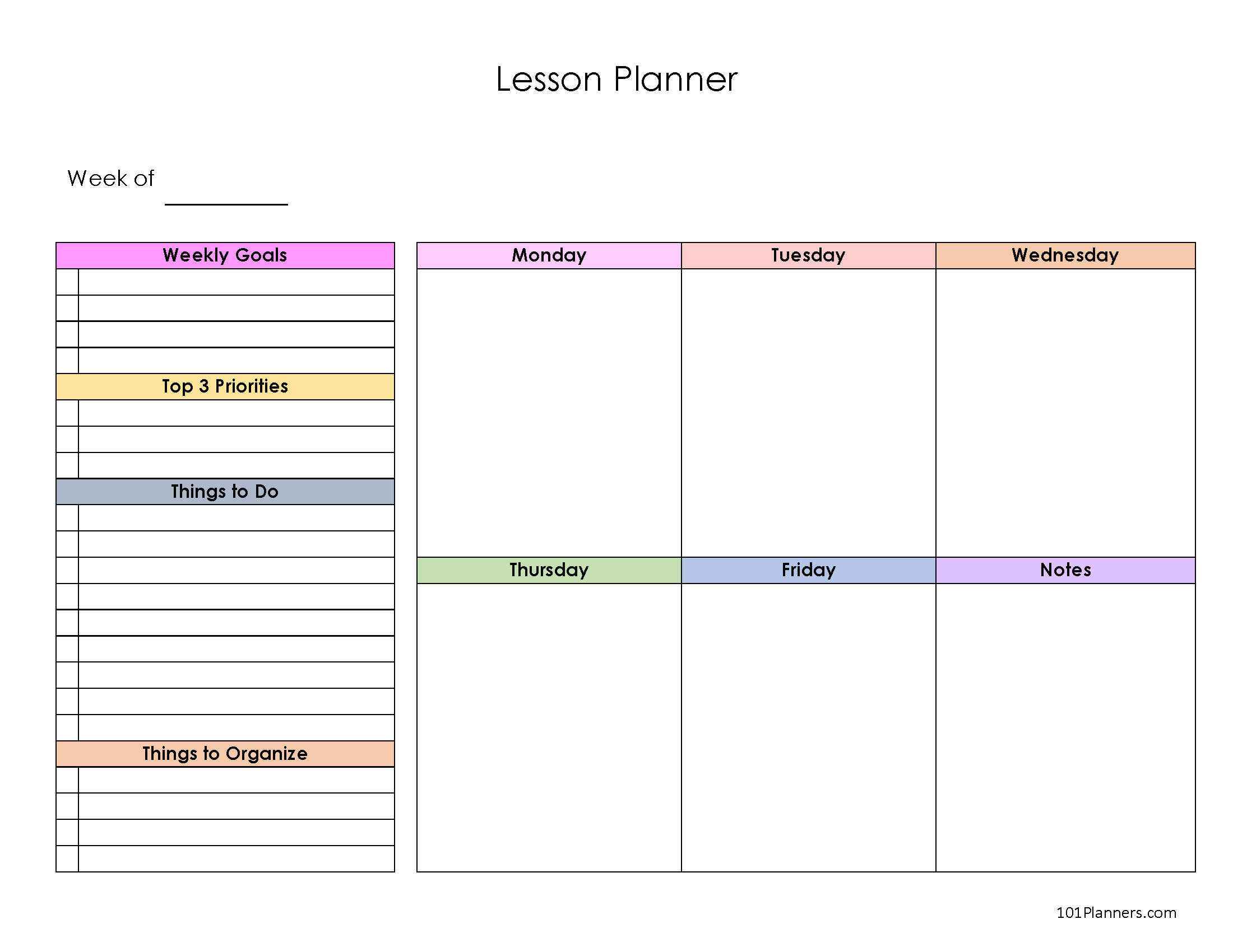 FREE Lesson Plan Template Word Editable PDF Image Excel