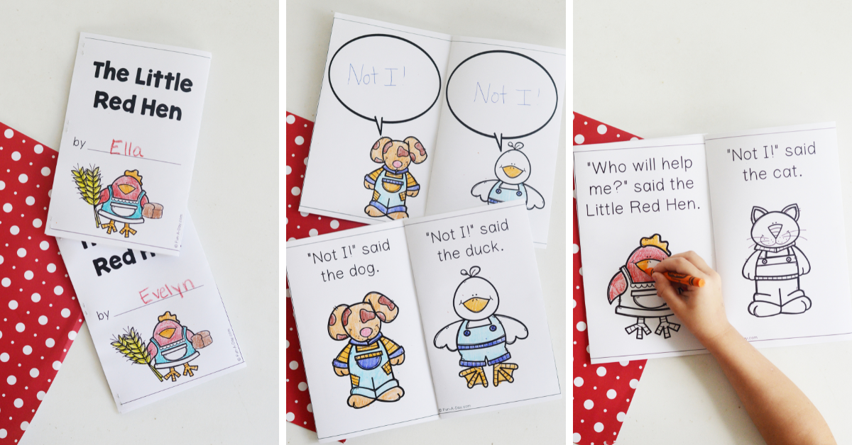 Free Little Red Hen Printable Book Fun A Day 