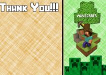 Minecraft Thank You Cards Free Printable