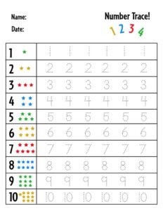 Free Numbers 1 20 Tracing Worksheets The Hollydog Blog