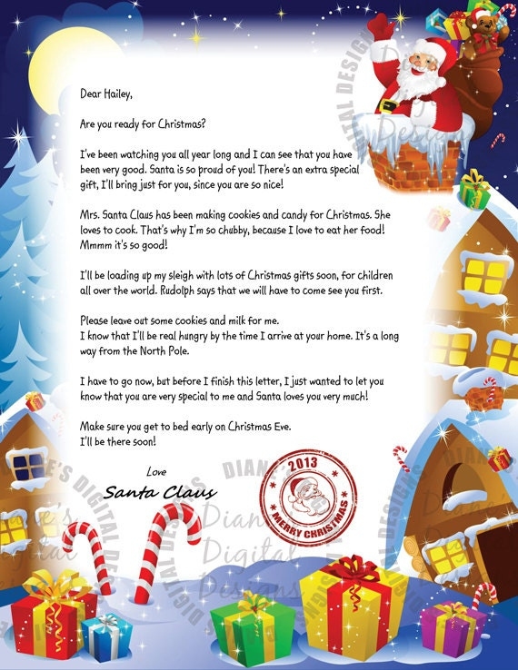 Free Personalized Printable Letters From Santa Claus Rossy Printable
