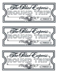 Free Polar Express Ticket Printables
