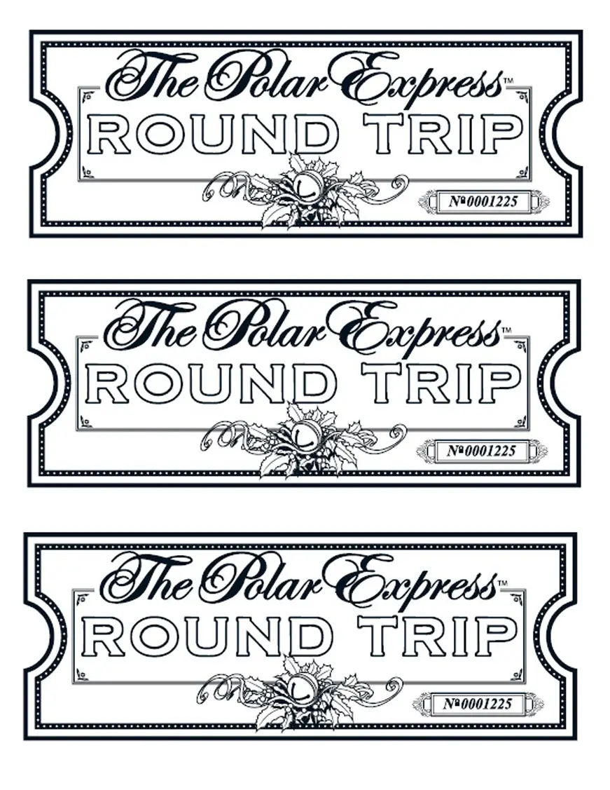 Free Polar Express Ticket Printables