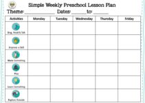 Preschool Lesson Plan Templates Free Printable