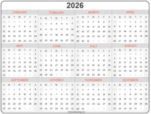 Free Printable 2026 Calendar With Holidays Us Micheal A Hedman