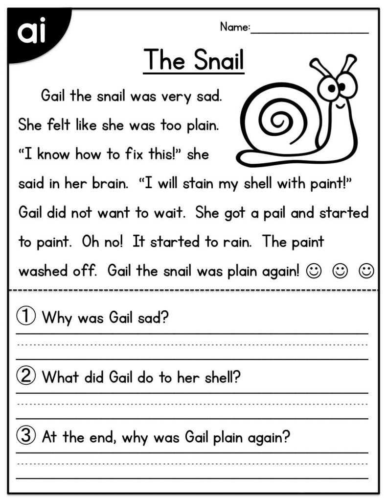 Free Printable 2nd Grade Reading Worksheets AlphabetWorksheetsFree