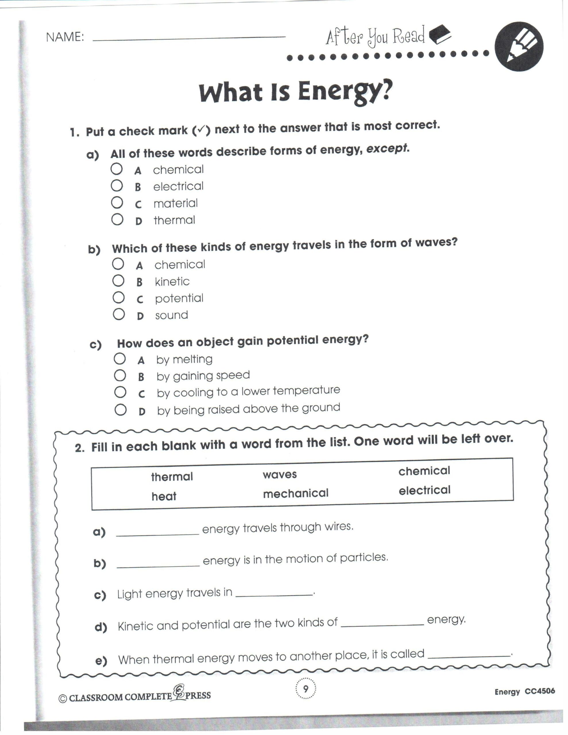 Free Printable 6th Grade Science Worksheets Kidsworksheetfun