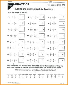 Free Printable 7Th Grade Math Worksheets Free Printable