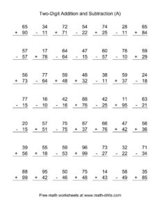 Free Printable Addition And Subtraction Worksheets Free Printable