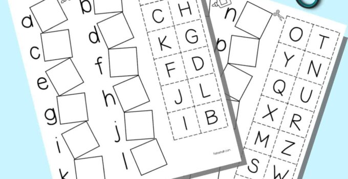 Cut And Paste Alphabet Match Free Printable
