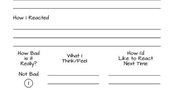 Free Printable Anxiety Worksheets For Adults