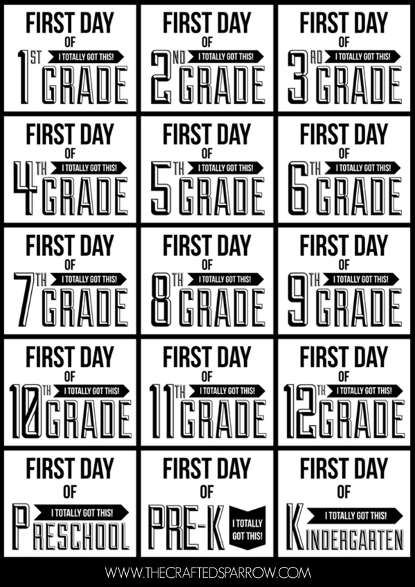 Free Back To School Printable Signs