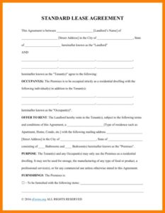 Free Printable Basic Rental Agreement Template