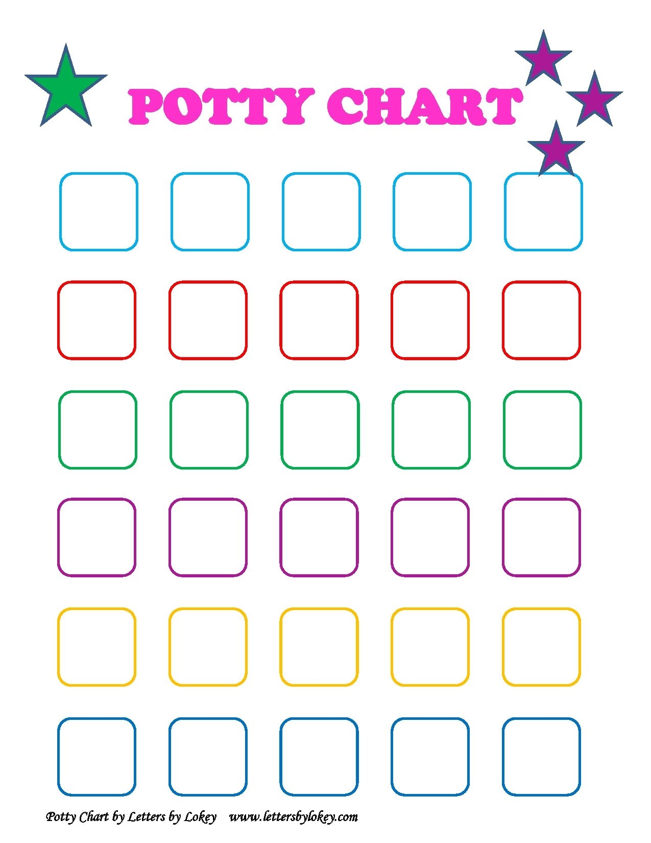 Free Printable Beginner Potty Training Chart