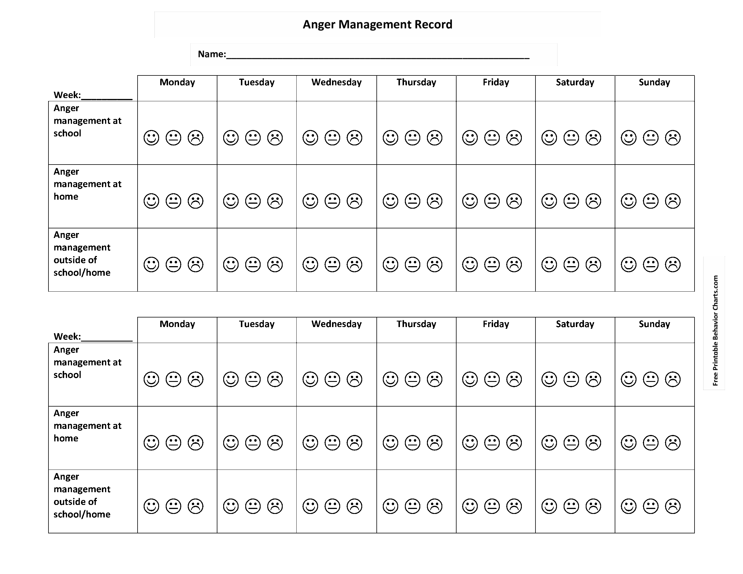 Free Printable Behavior Management Behavior Chart