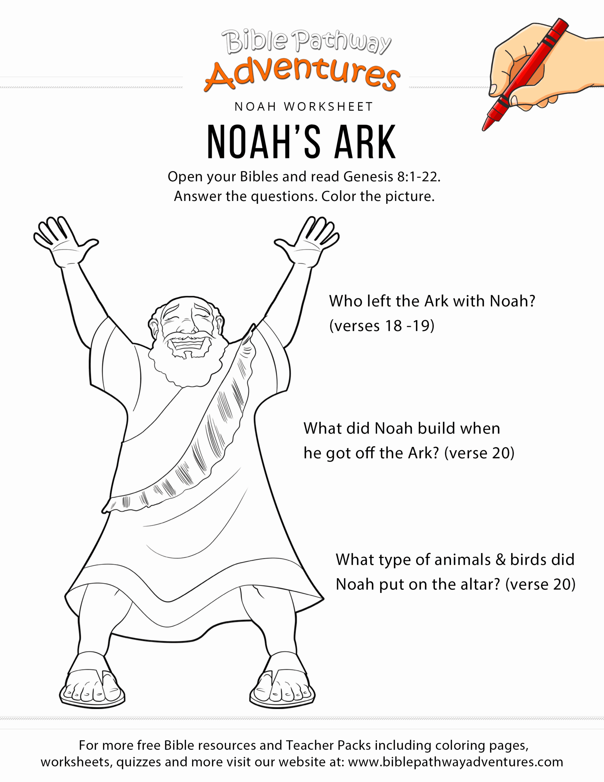 Free Printable Bible Activity Sheets