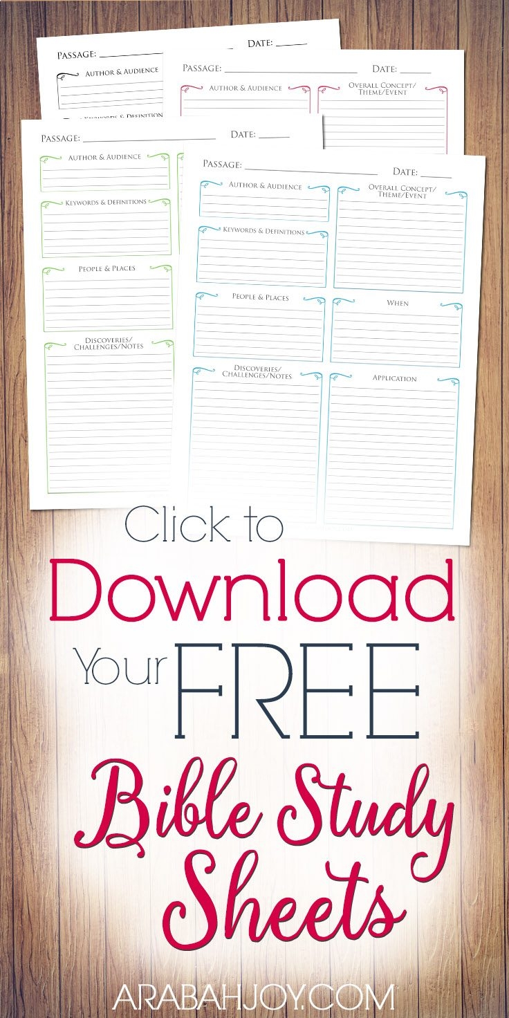 Printable Women'S Bible Study Lessons Free