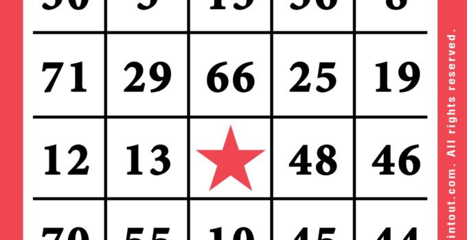 Free Printable Large Print Bingo Cards