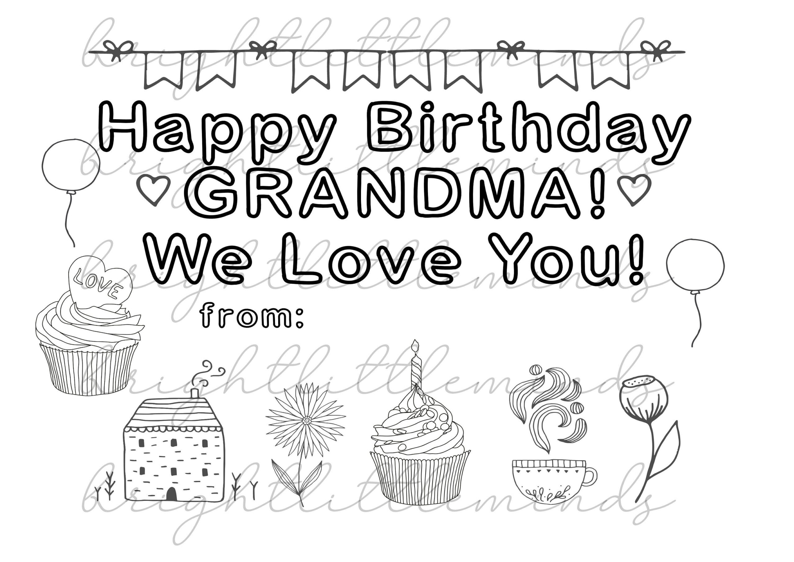 Free Printable Birthday Card For Grandma