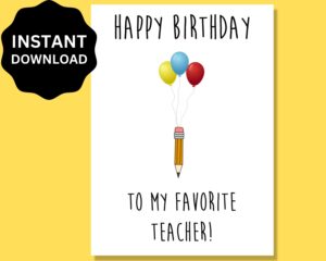 Free Printable Birthday Cards For Your Teacher Download Free Printable