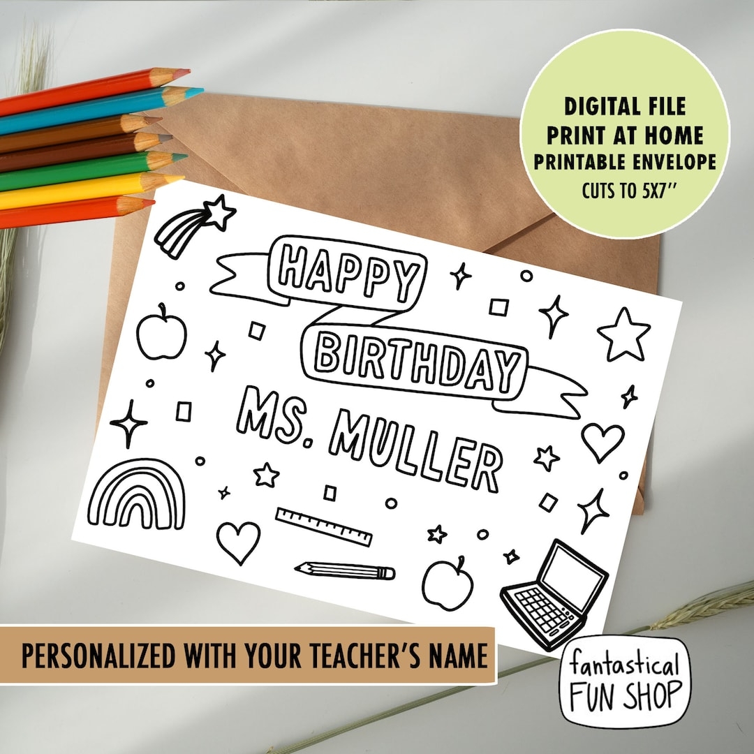 Free Printable Birthday Cards For Your Teacher Download Free Printable 