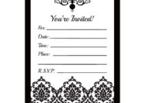 Black And White Birthday Invitations Free Printable