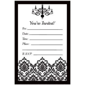 Free Printable Black And White Birthday Invitation Templates
