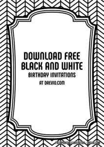 FREE Printable Black And White Invitation Templates Download Hundreds