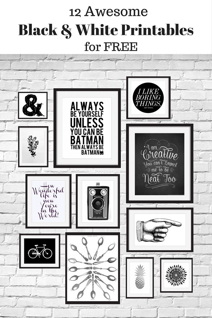Free Black And White Printable Art