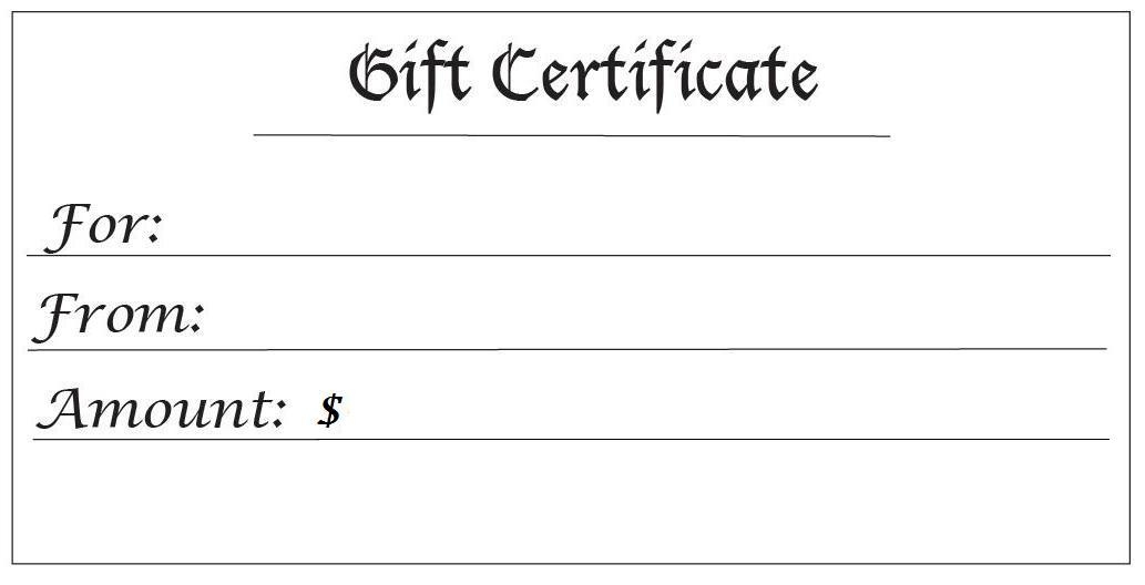 Free Printable Blank Gift Certificate Free Templates Printable