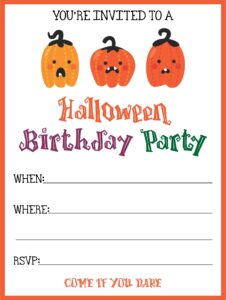 Free Printable Blank Halloween Invitations