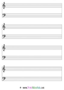 Free Printable Blank Music Sheet Templates PDF Violin Piano Drums