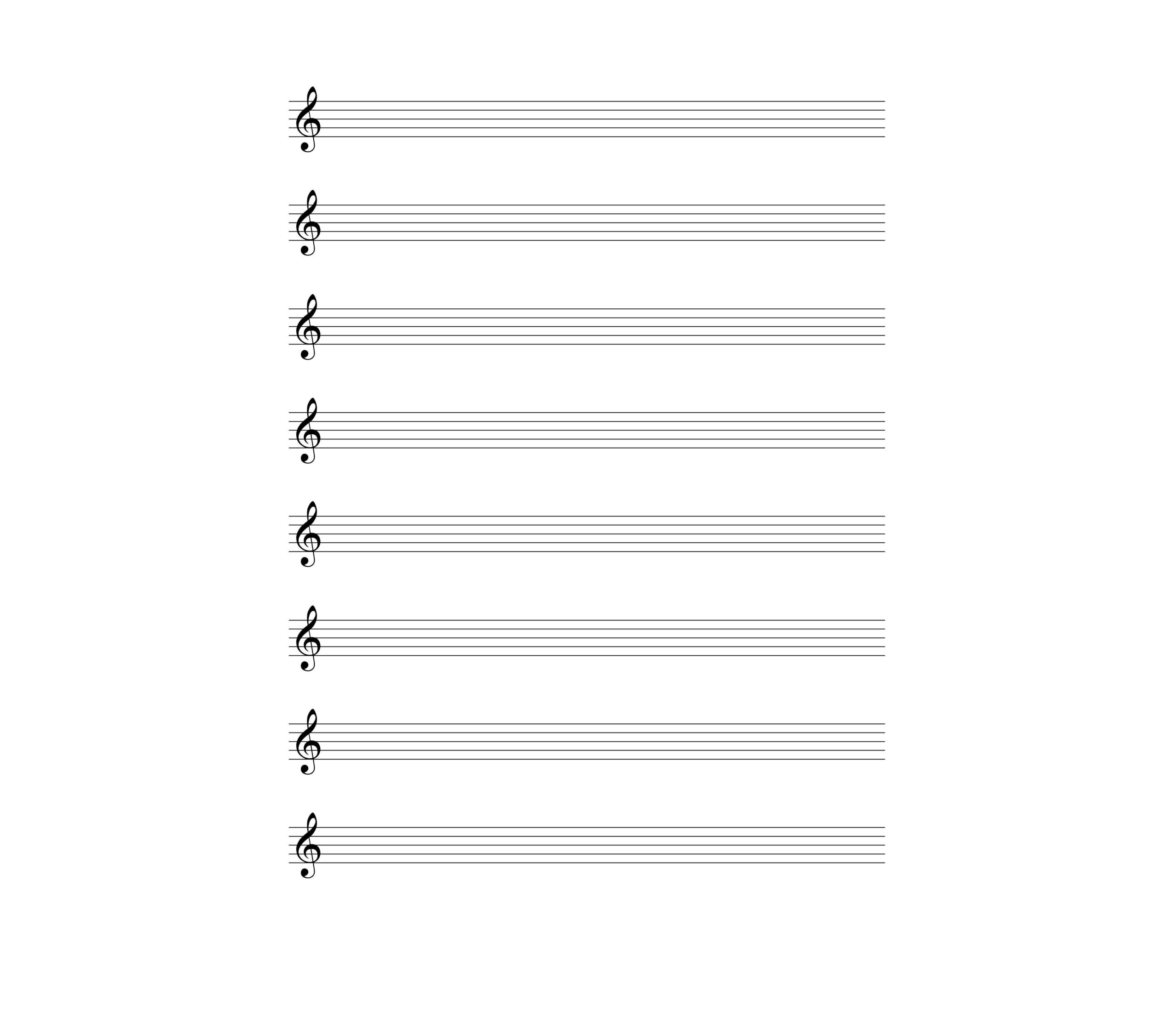 Free Printable Blank Piano Sheet Music Pdf
