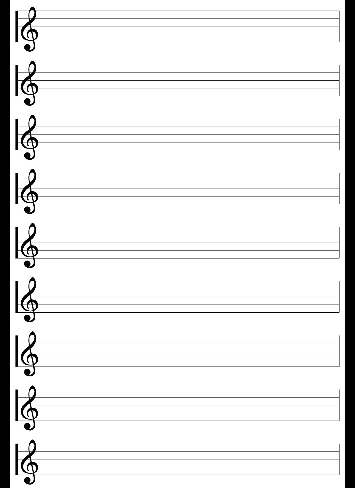 Blank Sheet Music For Piano Free Printable