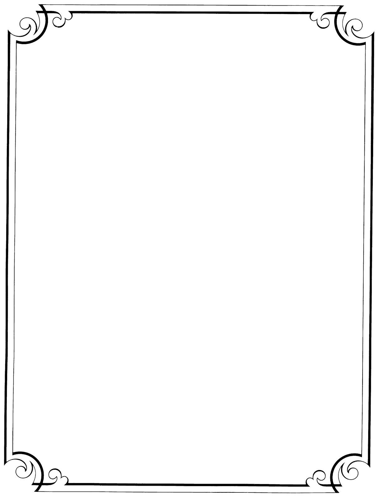 Free Printable Border Designs Black And White Image To U