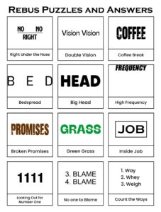 Free Printable Brain Teasers FREE Printable A Z