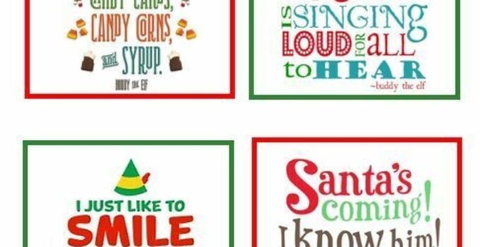 Free Printable Buddy The Elf Quotes